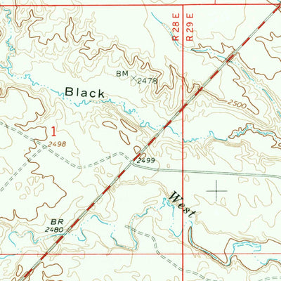 United States Geological Survey West Alkali Reservoir, MT (1965, 24000-Scale) digital map