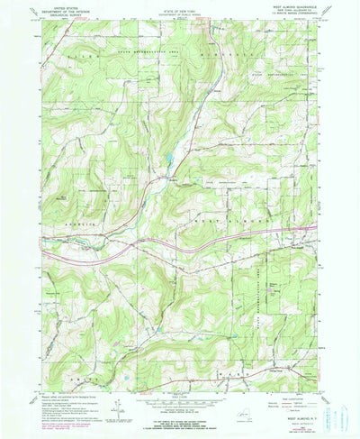 United States Geological Survey West Almond, NY (1964, 24000-Scale) digital map