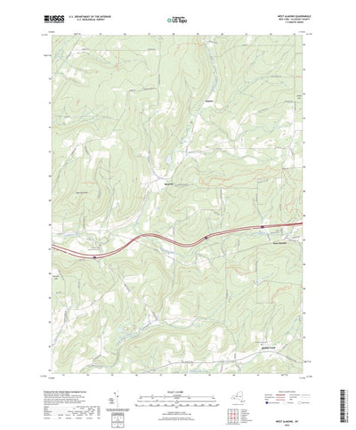 United States Geological Survey West Almond, NY (2023, 24000-Scale) digital map