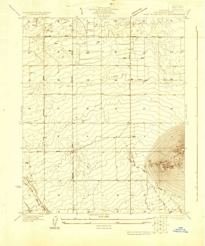 United States Geological Survey West Alpine Butte, CA (1930, 24000-Scale) digital map
