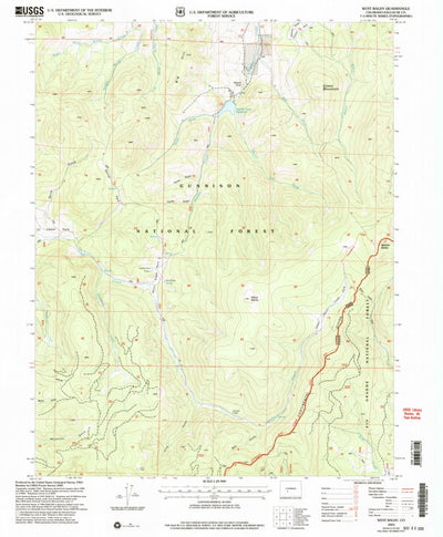 United States Geological Survey West Baldy, CO (2001, 24000-Scale) digital map