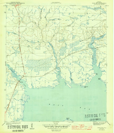 United States Geological Survey West Bay, FL (1944, 31680-Scale) digital map