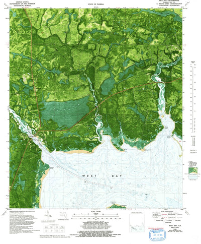 United States Geological Survey West Bay, FL (1982, 24000-Scale) digital map