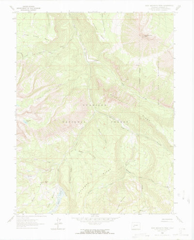 United States Geological Survey West Beckwith Mountain, CO (1964, 24000-Scale) digital map