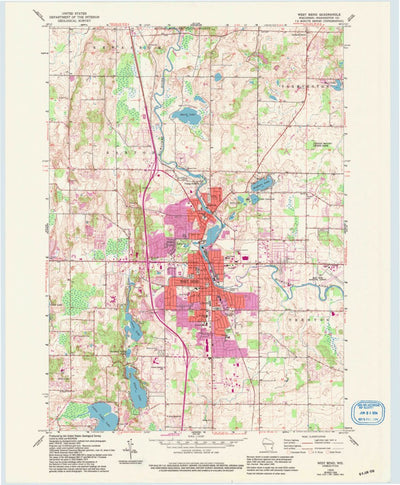 United States Geological Survey West Bend, WI (1959, 24000-Scale) digital map