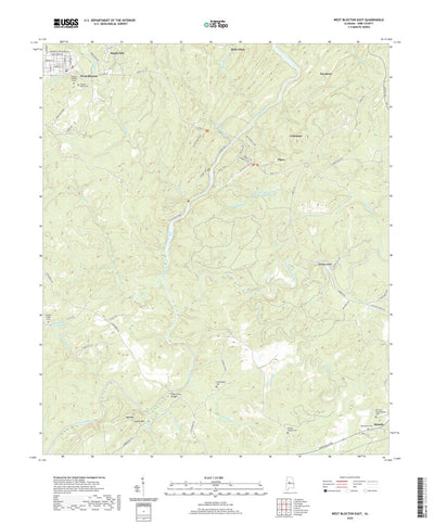 United States Geological Survey West Blocton East, AL (2020, 24000-Scale) digital map