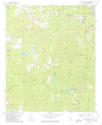 United States Geological Survey West Blocton West, AL (1979, 24000-Scale) digital map