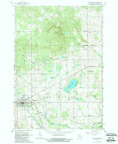 United States Geological Survey West Branch, MI (1965, 24000-Scale) digital map