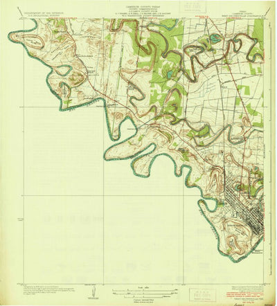 United States Geological Survey West Brownsville, TX (1936, 31680-Scale) digital map