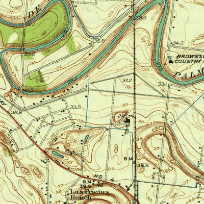 United States Geological Survey West Brownsville, TX (1936, 31680-Scale) digital map