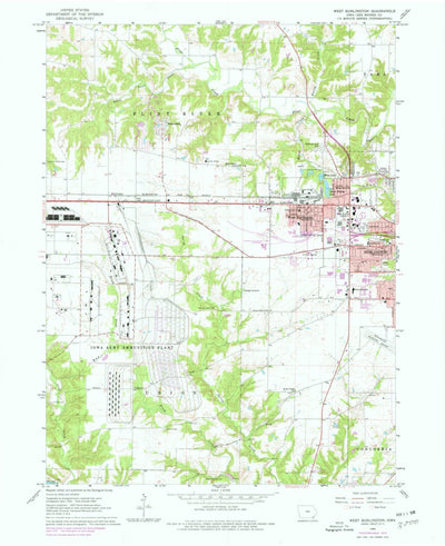 United States Geological Survey West Burlington, IA (1964, 24000-Scale) digital map