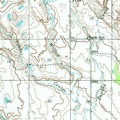 United States Geological Survey West Butte, MT (1945, 62500-Scale) digital map