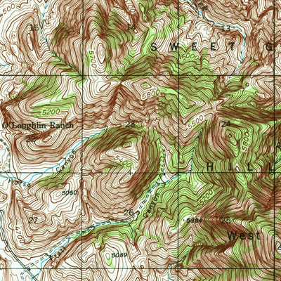 United States Geological Survey West Butte, MT (1945, 62500-Scale) digital map