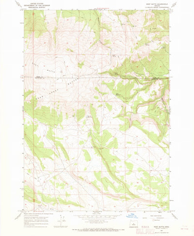United States Geological Survey West Butte, OR (1967, 24000-Scale) digital map