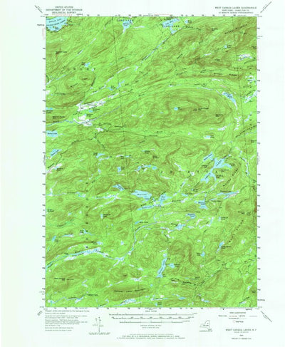 United States Geological Survey West Canada Lakes, NY (1954, 62500-Scale) digital map