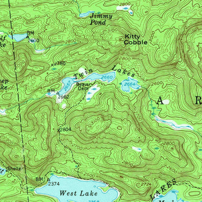 United States Geological Survey West Canada Lakes, NY (1954, 62500-Scale) digital map