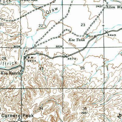 United States Geological Survey West Carlsbad, NM (1943, 62500-Scale) digital map