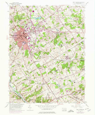 United States Geological Survey West Chester, PA (1954, 24000-Scale) digital map