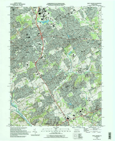 United States Geological Survey West Chester, PA (1996, 24000-Scale) digital map