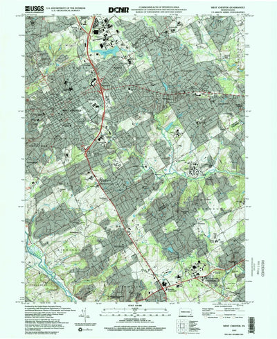 United States Geological Survey West Chester, PA (1997, 24000-Scale) digital map