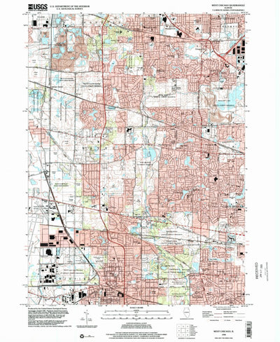 United States Geological Survey West Chicago, IL (1998, 24000-Scale) digital map