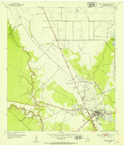 United States Geological Survey West Columbia, TX (1952, 24000-Scale) digital map