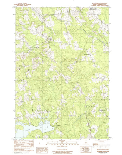 United States Geological Survey West Corinth, ME (1981, 24000-Scale) digital map