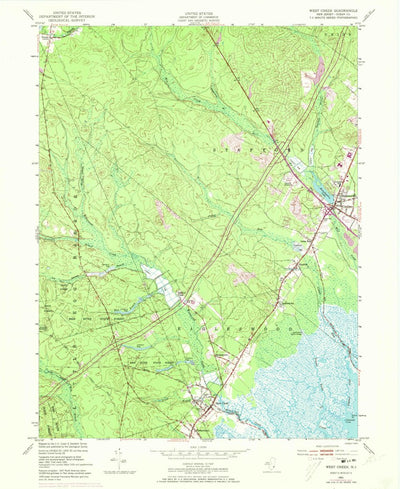 United States Geological Survey West Creek, NJ (1951, 24000-Scale) digital map