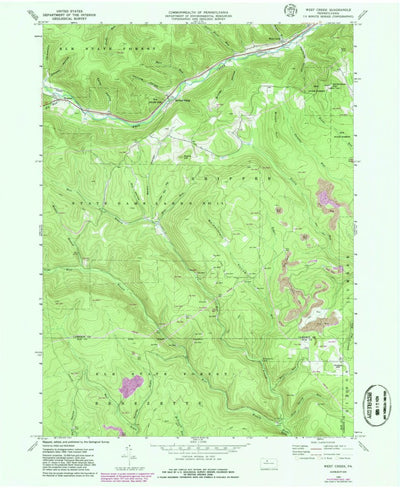 United States Geological Survey West Creek, PA (1969, 24000-Scale) digital map