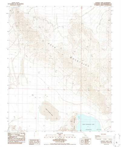 United States Geological Survey West Cronise Lake, CA (1986, 24000-Scale) digital map