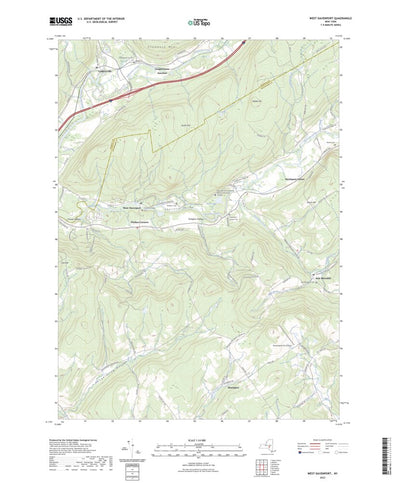 United States Geological Survey West Davenport, NY (2023, 24000-Scale) digital map