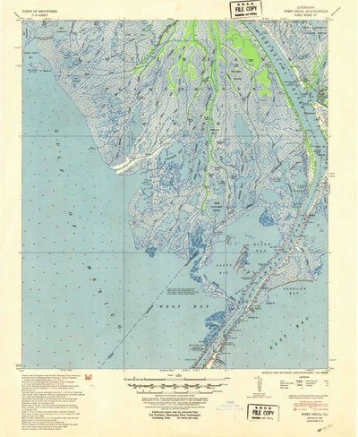 United States Geological Survey West Delta, LA (1953, 62500-Scale) digital map