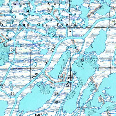 United States Geological Survey West Delta, LA (1958, 62500-Scale) digital map