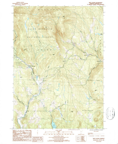 United States Geological Survey West Dover, VT (1986, 24000-Scale) digital map