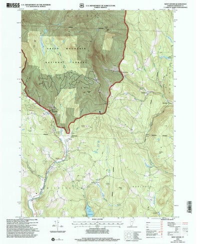 United States Geological Survey West Dover, VT (1997, 24000-Scale) digital map