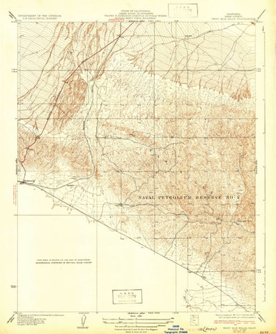 United States Geological Survey West Elk Hills, CA (1932, 31680-Scale) digital map
