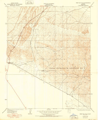 United States Geological Survey West Elk Hills, CA (1950, 24000-Scale) digital map
