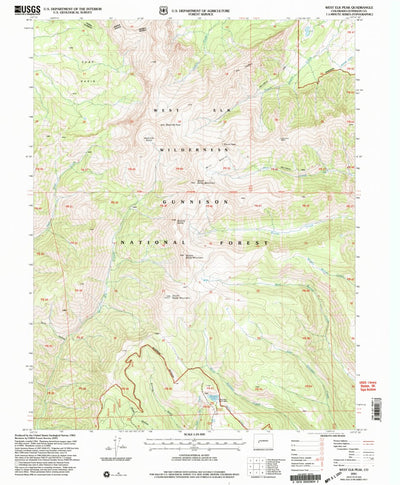 United States Geological Survey West Elk Peak, CO (2001, 24000-Scale) digital map