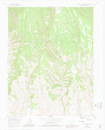 United States Geological Survey West Elk Peak SW, CO (1954, 24000-Scale) digital map