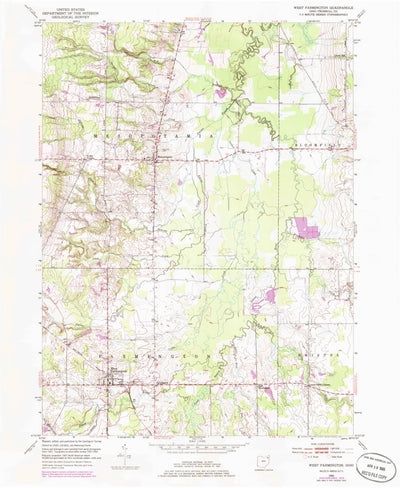 United States Geological Survey West Farmington, OH (1952, 24000-Scale) digital map
