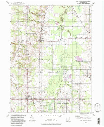 United States Geological Survey West Farmington, OH (1994, 24000-Scale) digital map