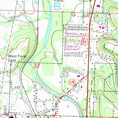 United States Geological Survey West Fork, AR (1973, 24000-Scale) digital map