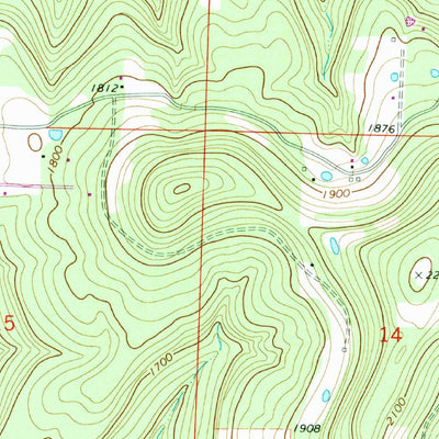 United States Geological Survey West Fork, AR (1973, 24000-Scale) digital map