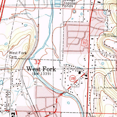 United States Geological Survey West Fork, AR (1994, 24000-Scale) digital map