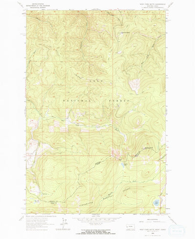 United States Geological Survey West Fork Beaver Creek, MT (1964, 24000-Scale) digital map