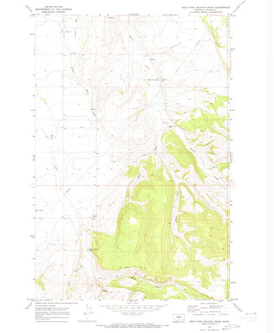 United States Geological Survey West Fork Beaver Creek, MT (1970, 24000-Scale) digital map