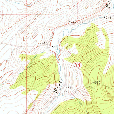 United States Geological Survey West Fork Beaver Creek, MT (1970, 24000-Scale) digital map