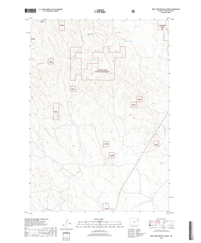 United States Geological Survey West Fork Buffalo Creek, WY (2018, 24000-Scale) digital map