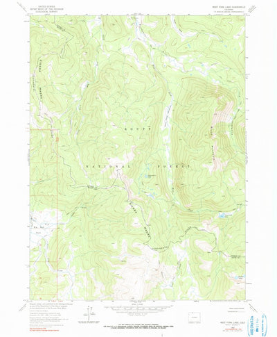 United States Geological Survey West Fork Lake, CO (1962, 24000-Scale) digital map