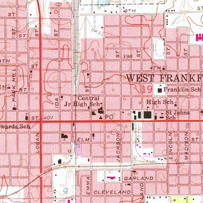 United States Geological Survey West Frankfort, IL (1963, 24000-Scale) digital map